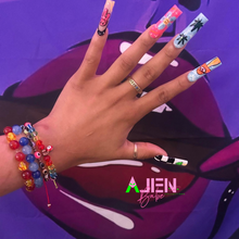 Load image into Gallery viewer, Rainbow mal de ojo (evil eye) bracelet
